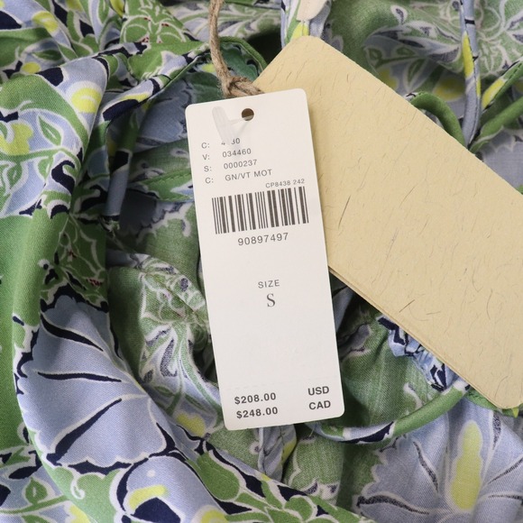 NWT Anthropologie Let Me Be Long-Sleeve V-Neck Cutout Floral Maxi Dress Small - Picture 8 of 9